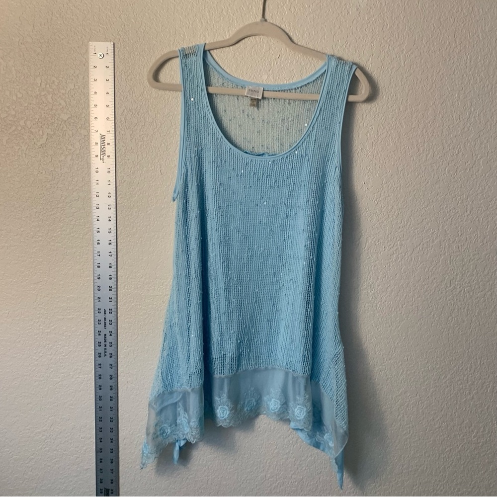 Cupio Sky Blue Sleeveless Swim Coverup